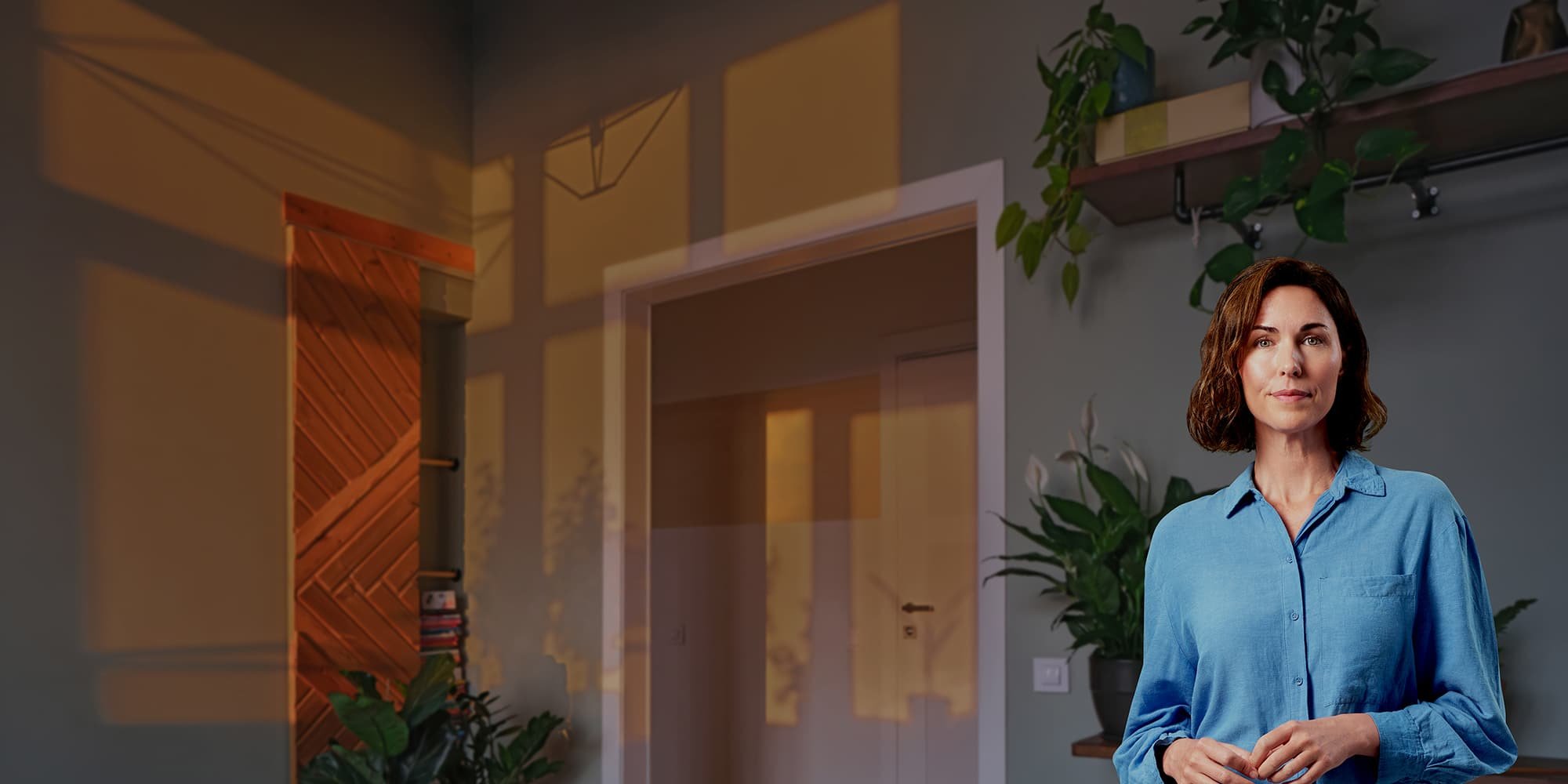 Woman standing in home